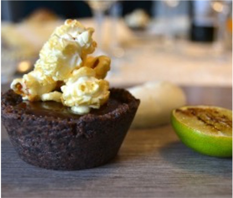 Chocolate tart by private chef Justin Jennings